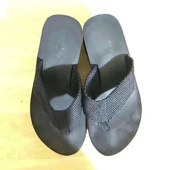 VTG Y2K PERSNAL ENTITY BLACK FOAM PLATFORM CHUNKY BLACK SANDALS BEST FIT W 7 - Picture 3 of 8